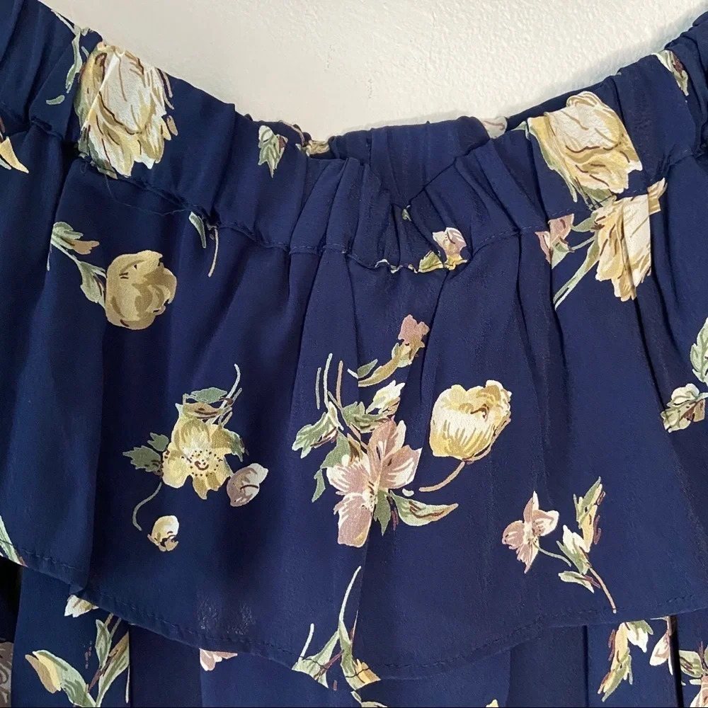 LIKE NEW Louie Mini Dress Off Shoulder Deep Blue Size XS Long - Picture 10 of 12